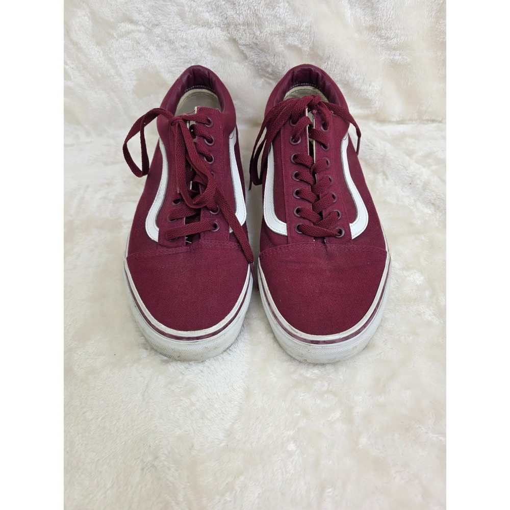 Vans Old Skool Burgundy Maroon Low Top Skate Shoes Mens 10.5 Womens 12 - Picture 2 of 10